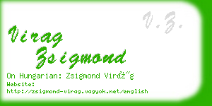 virag zsigmond business card